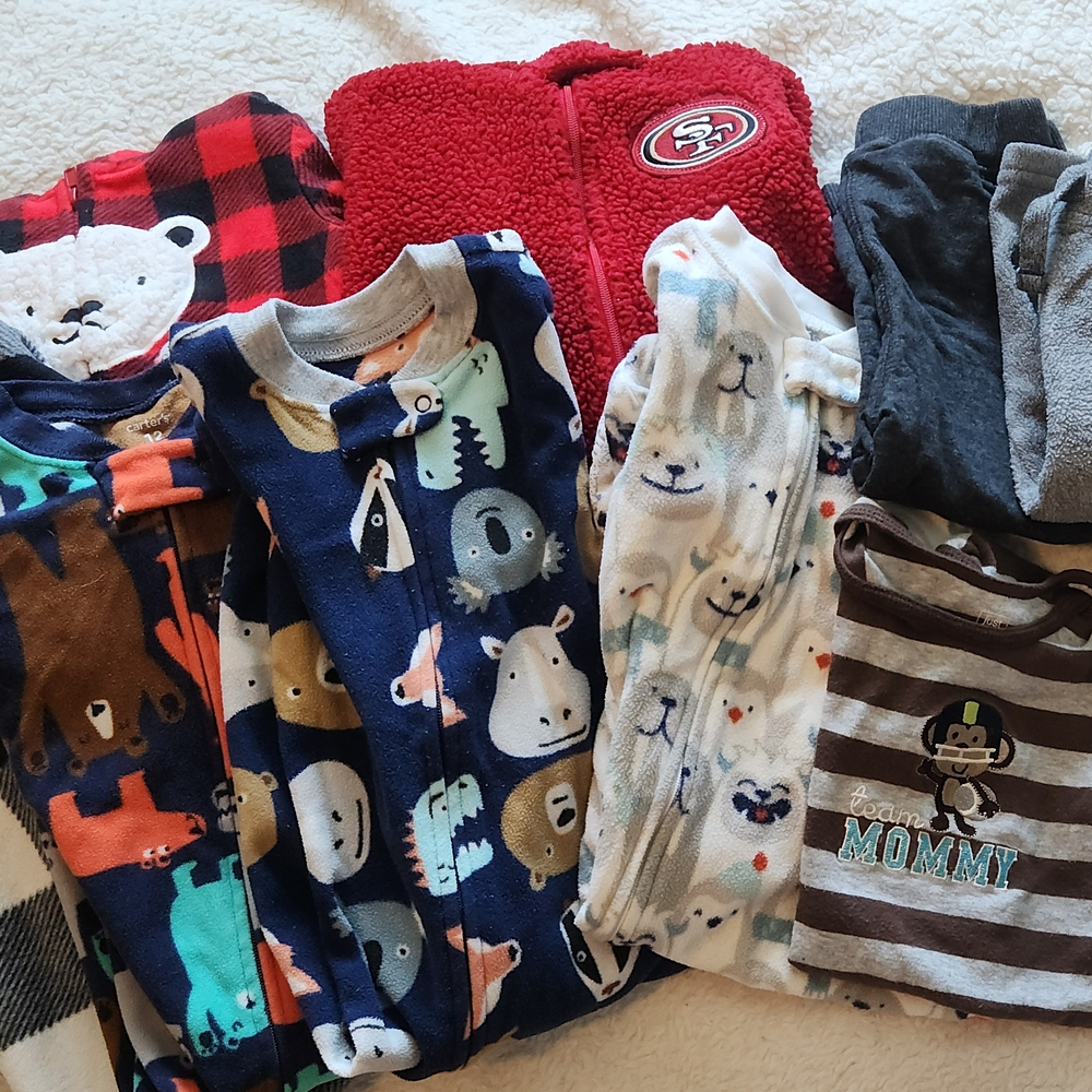 Used Baby Boy Clothes Bundle – 12 Months (9-Piece Set)